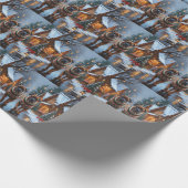 Bullmastiff Dogs Christmas Snow Holiday  Geschenkpapier (Ecke)