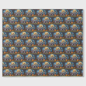 Bullmastiff Dogs Pumpkin Halloween Funny Geschenkpapier (Flach)