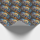 Bullmastiff Dogs Pumpkin Halloween Funny Geschenkpapier (Ecke)