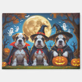 Bullmastiff Dogs Pumpkin Halloween Funny Magnet (Vorderseite)
