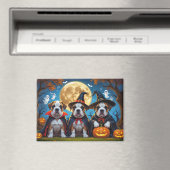 Bullmastiff Dogs Pumpkin Halloween Funny Magnet (In Situ (Geschirrspüler))