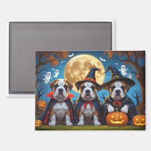 Bullmastiff Dogs Pumpkin Halloween Funny Magnet