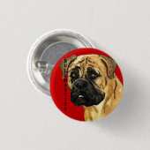 Bullmastiff-Farbblock Button (Vorne & Hinten)