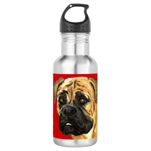 Bullmastiff-Farbblock Edelstahlflasche