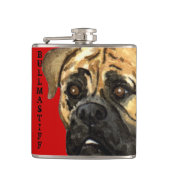 Bullmastiff-Farbblock Flachmann (Vorderseite)