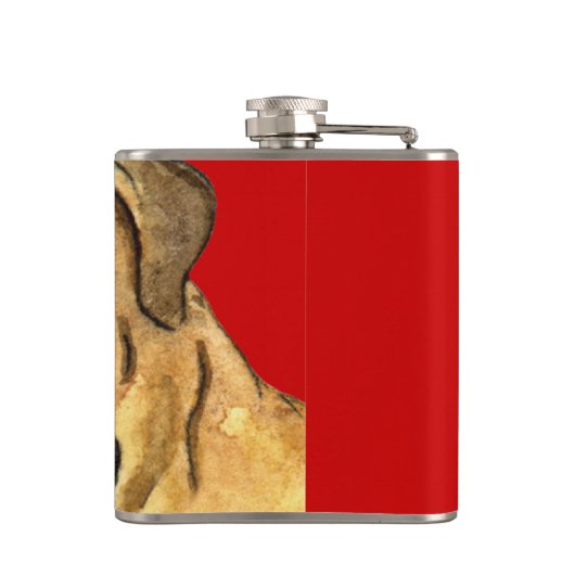 Bullmastiff-Farbblock Flachmann (Rückseite)