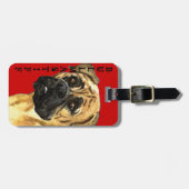 Bullmastiff Farbblock Gepäckanhänger (Vorderseite horizontal)