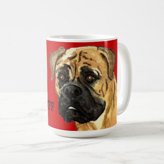 Bullmastiff-Farbblock Kaffeetasse (VorderseiteRechts)