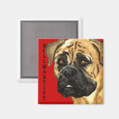 Bullmastiff-Farbblock Magnet (Vorderseite/Rückseite)
