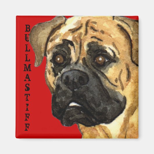 Bullmastiff-Farbblock Magnet (Vorne)