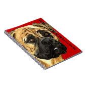 Bullmastiff-Farbblock Notizblock (Rechte Seite)