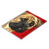 Bullmastiff-Farbblock Notizblock (Linke Seite)
