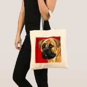 Bullmastiff-Farbblock Tragetasche (Vorderseite (Produkt))