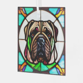 Bullmastiff "Festes Glas" Ornament Aus Glas (Vorderseite links)
