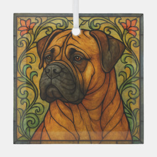 Bullmastiff "Festes Glas" Ornament Aus Glas