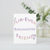 Bullmastiff Furever Postkarte (Stehend Vorderseite)
