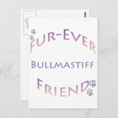 Bullmastiff Furever Postkarte (Vorne/Hinten)