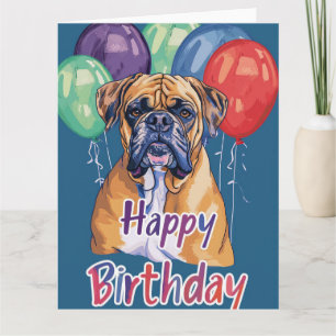 Bullmastiff-Geburtstag Karte