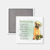 Bullmastiff-Geschenke Magnet (Vorderseite/Rückseite)