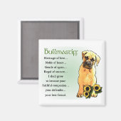 Bullmastiff-Geschenke Magnet (Vorderseite/Rückseite)
