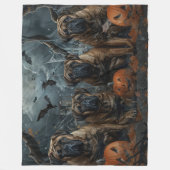Bullmastiff Halloween Night Doggge Delikatesse Fleecedecke (Vorderseite)