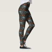 Bullmastiff Halloween Night Doggge Delikatesse Leggings (Rechts)