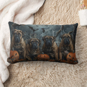 Bullmastiff Halloween Night Doggge Delikatesse Lendenkissen