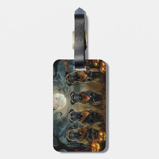 Bullmastiff Halloween Spooky Gepäckanhänger (Rückseite vertikal)