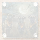 Bullmastiff Halloween Spooky Glasuntersetzer (Rückseite)