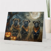 Bullmastiff Halloween Spooky Karte (Vorderseite)