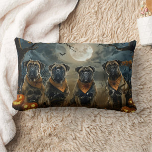 Bullmastiff Halloween Spooky Lendenkissen
