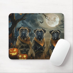 Bullmastiff Halloween Spooky Mousepad