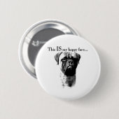 Bullmastiff Happy Face - Button (Vorne & Hinten)