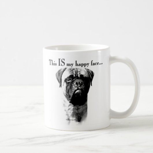 Bullmastiff Happy Face Kaffeetasse (Rechts)