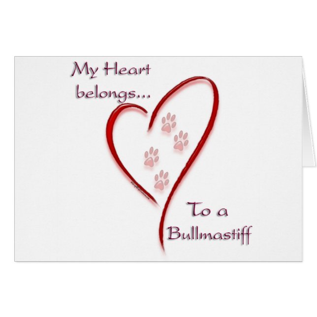 Bullmastiff Heart Belongs (Vorderseite (Horizontal))