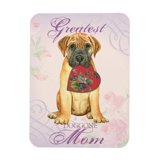Bullmastiff Heart Mama Magnet (Vertikal)
