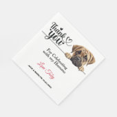 Bullmastiff Hochzeit Empfang Serviette (Ecke)