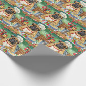 Bullmastiff Holiday Baking: Festliche Weihnachten Geschenkpapier (Ecke)