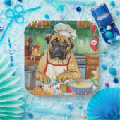 Bullmastiff Holiday Baking: Festliche Weihnachten Pappteller (Party)