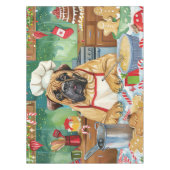 Bullmastiff Holiday Baking: Festliche Weihnachten Tischdecke (Vorderseite)