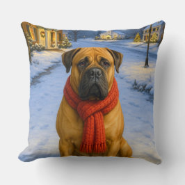 Bullmastiff Holiday Card Kissen