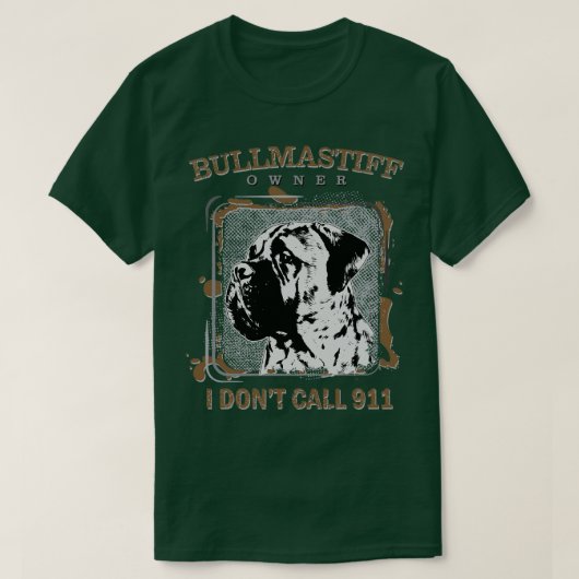 Bullmastiff Hund 2 T-Shirt (Design vorne)