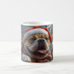 Bullmastiff-Hund Achterbahn Weihnachten  Kaffeetasse