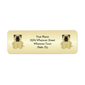 Bullmastiff-Hund-Design Rücksendeadresse (Vorne)