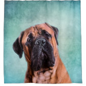 Bullmastiff Hund Duschvorhang (Vorderseite)
