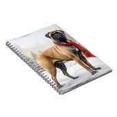 Bullmastiff Hund im Schnee Weihnachten Notizblock (Rechte Seite)