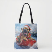 Bullmastiff Hund in Sledge Let it Schnee Weihnacht Tasche (Vorderseite)