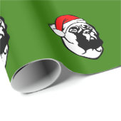 Bullmastiff Hund mit Weihnachts-Weihnachtsmannmütz Geschenkpapier