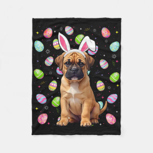Bullmastiff Hund Ostereier Hundebahn Bunny Ear Bul Fleecedecke