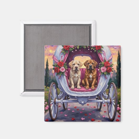 Bullmastiff Hund Valentinstag Magnet (Vorderseite/Rückseite)